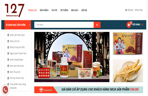 trang website bán nhân sâm uy tín nhất hiện nay